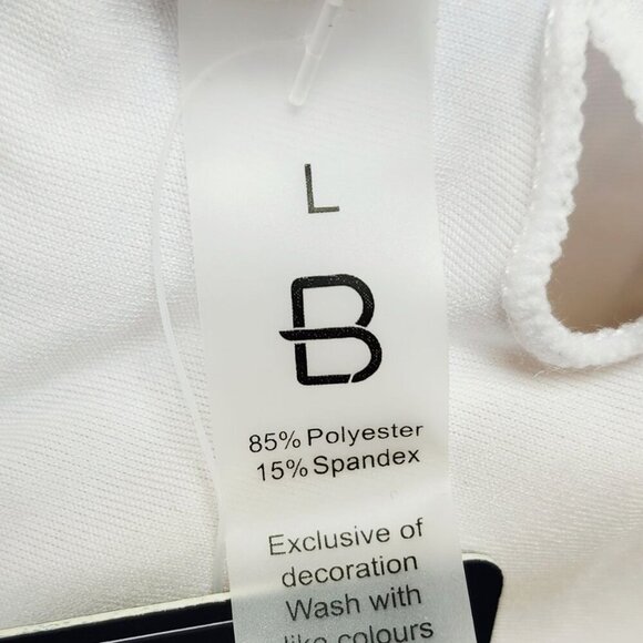 Blue & White Gingham One-Piece Swimsuit With Red Trim Size L - Picture 3 of 9